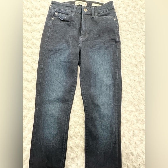 GUESS 1981 Womens Skinny Dark Blue Jeans - Picture 5 of 10